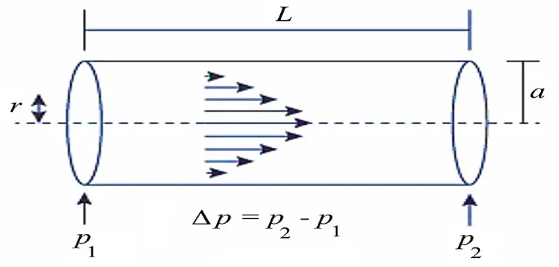 Hagen-Poiseuille Equation diagram