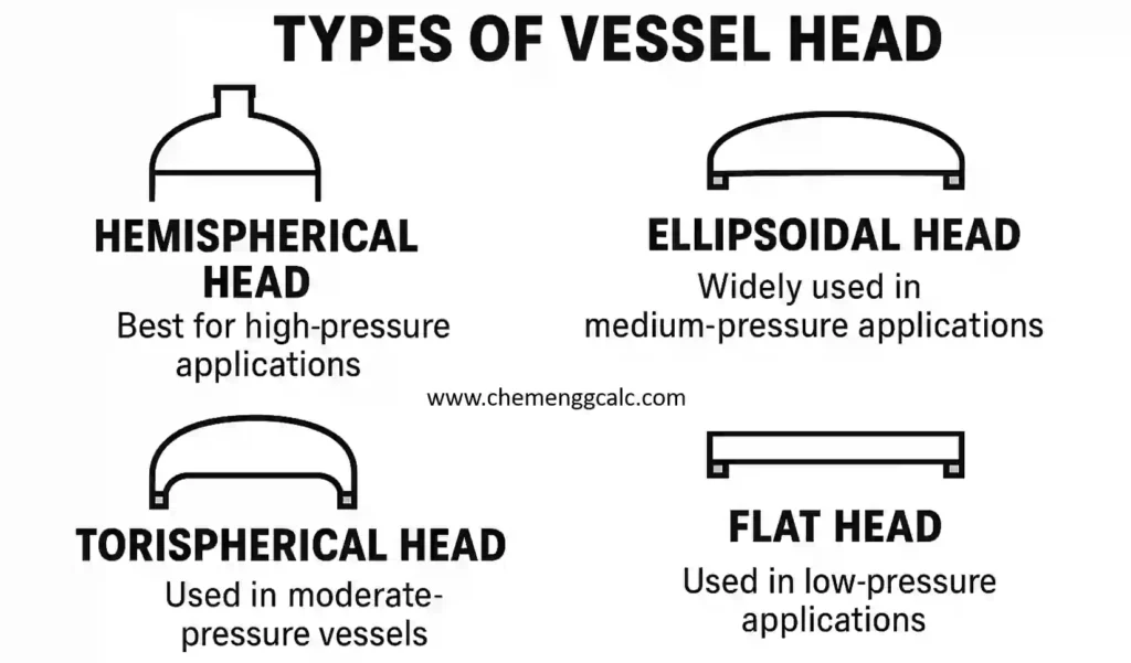 types of vessel heads in chemical engineering