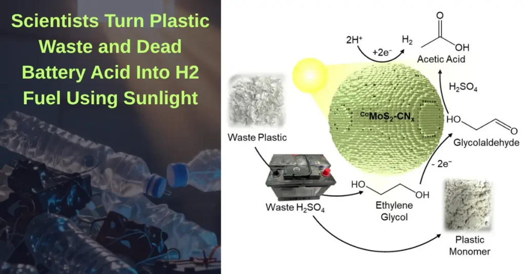 Scientists Turn Plastic Waste and Dead Battery Acid Into H2 Fuel Using Sunlight